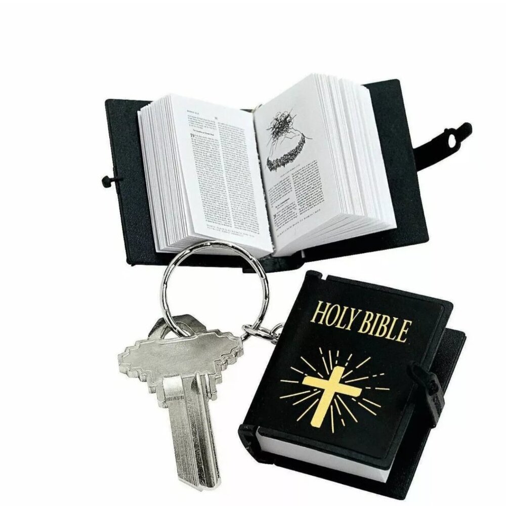 Bible Key chains ~ Set of 12 ~ 1 1/2 Inch on a 1-inch metal ring Easter Gifts